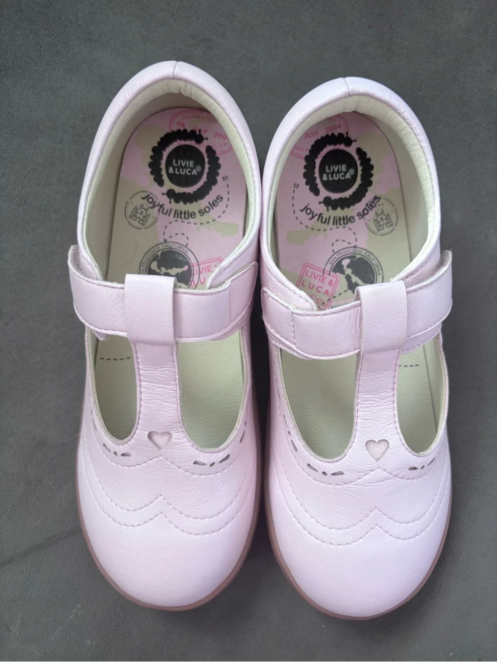 Livie & Luca Girls' Ballet Pink “Amica” T-strap Mary Jane School Shoes - Picture 2 of 7